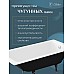 Чугунная ванна Delice Parallel 160x70 DLR220504RB с черными матовыми ручками без антискользящего покрытия