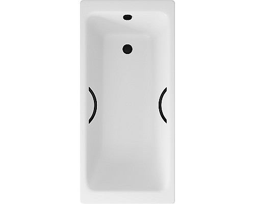 Чугунная ванна Delice Parallel 160x70 DLR220504RB с черными матовыми ручками без антискользящего покрытия Чугунная ванна Delice Parallel 160x70 DLR220504RB с черными матовыми ручками без антискользящего покрытия