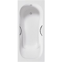 Чугунная ванна Delice Malibu 170x80 DLR230630R с отверстиями под ручки без антискользящего покрытия