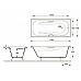 Чугунная ванна Delice Malibu 170x80 DLR230630R с отверстиями под ручки без антискользящего покрытия