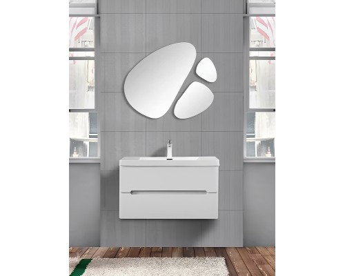 Тумба с раковиной Parly Spa River 80 River80 10110 подвесная Лилейно-белая