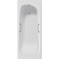 Чугунная ванна Delice Continental 140x70 DLR230619R-AS с отверстиями под ручки с антискользящим покрытием