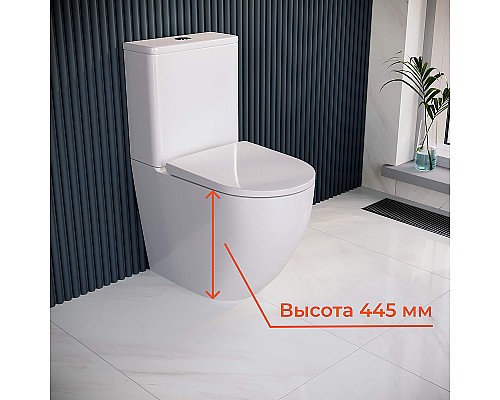 Унитаз компакт RGW SW-03 67420103-01 с бачком и сиденьем Микролифт