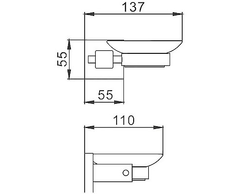 Мыльница Haiba HB8902 Черная матовая