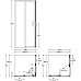 Душевой уголок Kerama Marazzi Vetro 90x90 VE.90.SSD.CR профиль Хром стекло прозрачное