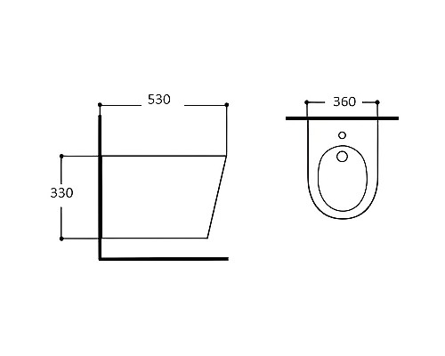 Биде Aquatek Вега AQ1057-MG подвесное Серое матовое