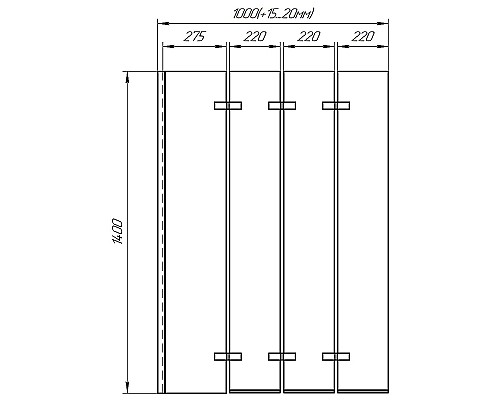 Шторка на ванну Radomir Смайл 100x140 1-08-2-0-0-198 профиль Хром стекло прозрачное