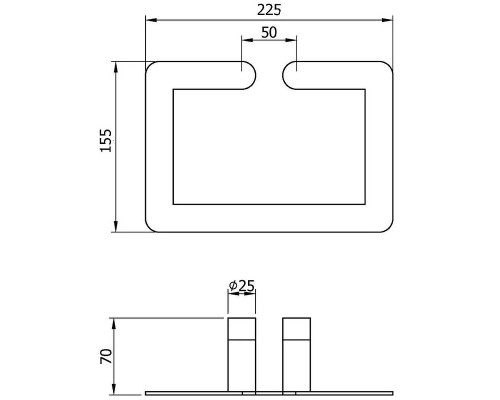 Полотенцедержатель Nofer Verona 16880.B Хром