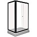 Душевой уголок Radomir Верчелли 120x80 R 1-03-6-2-0-0120 профиль Черный стекло прозрачное