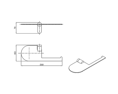 Держатель туалетной бумаги Raglo R300.03 с полкой Хром
