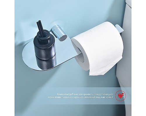 Держатель туалетной бумаги Raglo R300.03 с полкой Хром