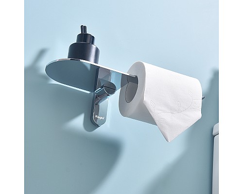 Держатель туалетной бумаги Raglo R300.03 с полкой Хром