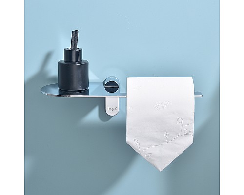 Держатель туалетной бумаги Raglo R300.03 с полкой Хром