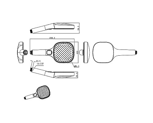 Ручной душ Raglo R450.51 Хром