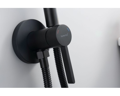 Гигиенический душ со смесителем Splenka S221.52.06 Черный матовый