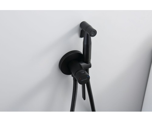 Гигиенический душ со смесителем Splenka S221.52.06 Черный матовый