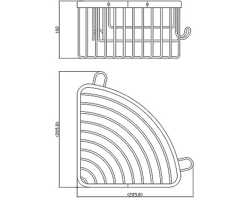 Полка корзина Rav Slezak Colorado COA0801 угловая Хром