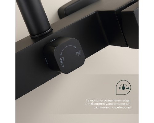 Душевая система Splenka Черная матовая