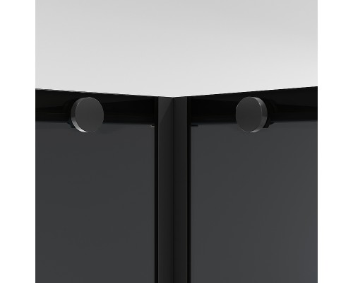 Душевой уголок Niagara Nova 80х80 NG-2822-34BLACK профиль Черный матовый стекло тонированное