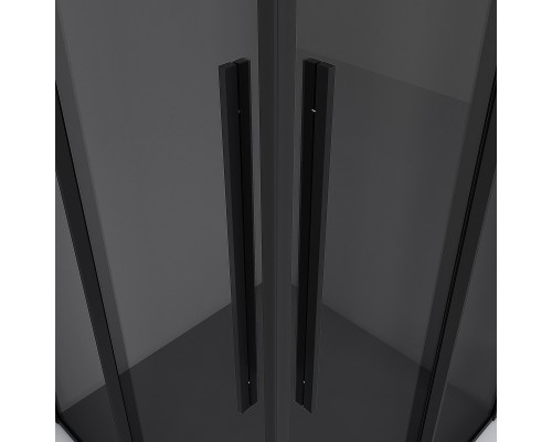 Душевой уголок Niagara Nova 80х80 NG-2822-34BLACK профиль Черный матовый стекло тонированное