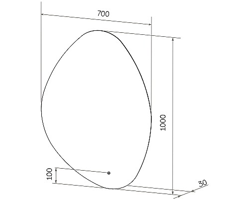 Зеркало Bellezza Джина 70 4610311020015 с подсветкой с сенсорным выключателем