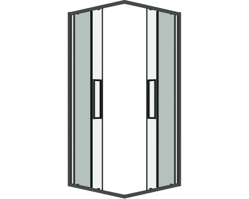 Душевой уголок Grossman Cosmo 80х80 300.K33.02.8080.42.00 профиль Графит сатин стекло прозрачное