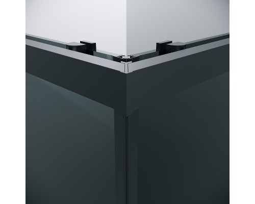 Душевой уголок Grossman Cosmo 80х80 300.K33.02.8080.21.10 профиль Черный матовый стекло тонированное