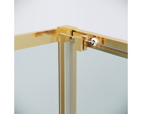 Душевой уголок Grossman Cosmo 100х80 120.K33.02.1080.32.00 профиль Золото сатин стекло прозрачное