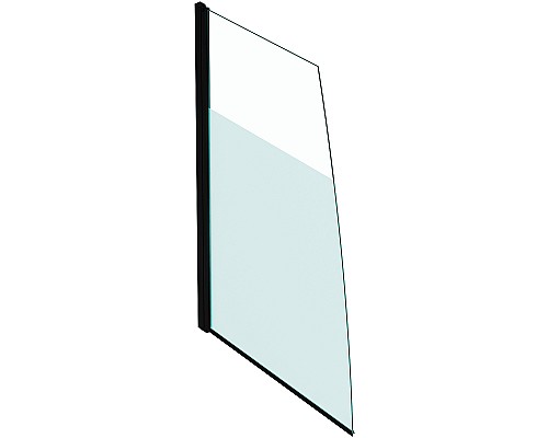 Шторка на ванну Jacob Delafon Serenity 90x145 E4933-BL профиль Черный матовый стекло матовое