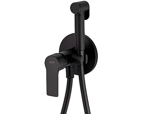 Гигиенический душ со смесителем Remer Energy EY65WNO Черный матовый