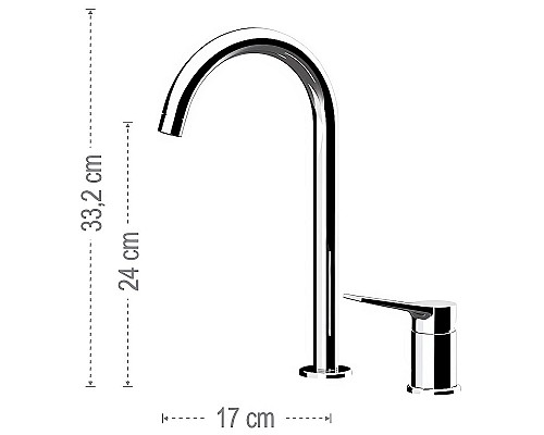 Смеситель для раковины Remer Slash SL57L Хром