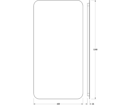 Зеркало Defesto Opti 60x120 с подсветкой 34W-4500К/ИК - выключатель/Нейтральный белый свет