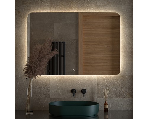 Зеркало Defesto Opti 120x80 с подсветкой 38W-4500К/Сенсорный выключатель/Нейтральный белый свет