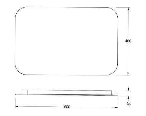 Зеркало Defesto Opti 60x40 с подсветкой 17W-3000К/ИК - выключатель/Теплый белый свет