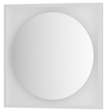 Зеркало Defesto Eclipce 60х60 с подсветкой 12W-4500К/в багетной раме/Без выключателя/Нейтральный белый свет/Белая рама