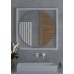 Зеркало Defesto Eclipce 80х80 с подсветкой 18W-3000К/в багетной раме/Без выключателя/Теплый белый свет/Белая рама
