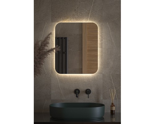 Зеркало Defesto Opti 50x60 с подсветкой 19W-4500К/Без выключателя/Нейтральный белый свет