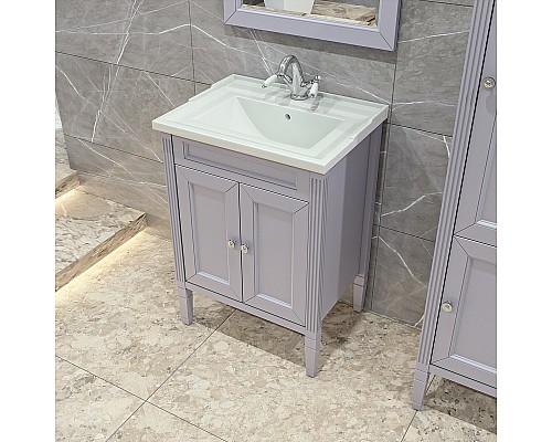 Тумба под раковину Caprigo Albion Concept 60 34010-SF028 Серая матовая