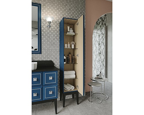 Шкаф пенал Caprigo Metropol 35 13750.30R-061.CRM.00.20/020.05 Синий матовый