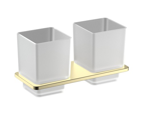 Стакан для зубных щеток Schein Klimt 9232BG двойной Золото матовое