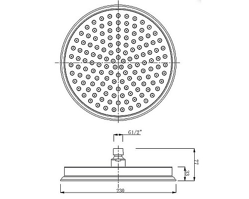 Верхний душ Caprigo Parts 99-502-vot Бронза
