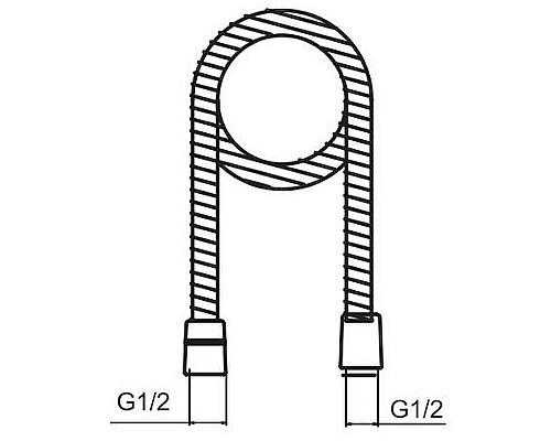 Душевой шланг Caprigo Parts 99-515-crm Хром