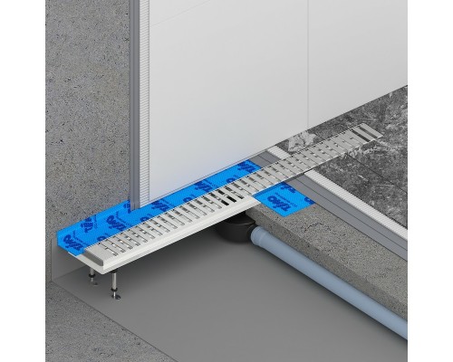 Душевой лоток Timo Drain System 80 DS230108/01 с решеткой Сатин