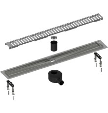 Душевой лоток Timo Drain System 90 с решеткой Хром