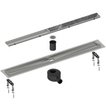 Душевой лоток Timo Drain System 90 с решеткой Хром / под плитку