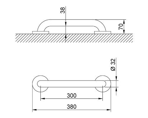 Поручень Nofer 15054.30.S Сатин