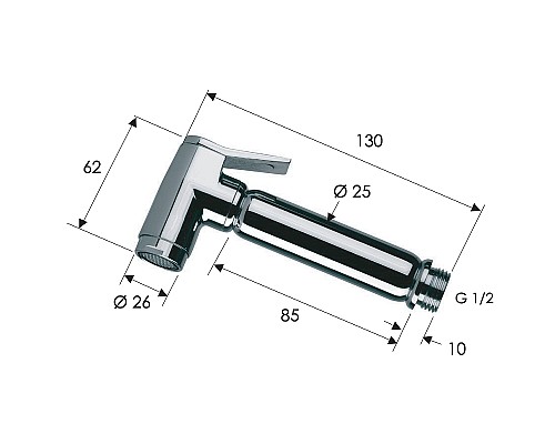 Гигиенический душ Remer 332OLANOx Черный матовый