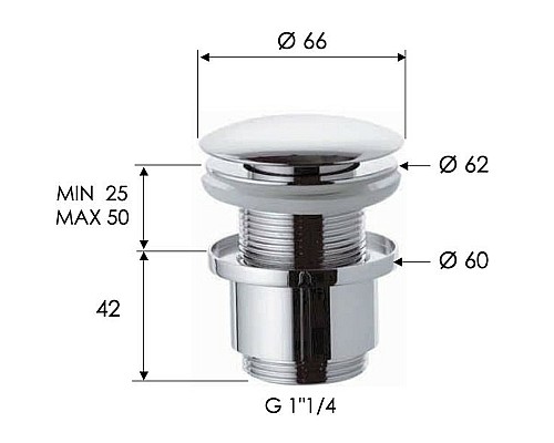 Донный клапан Remer 904CC2114VO click-clack Бронза