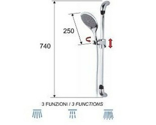 Душевой гарнитур Remer 313318R Хром