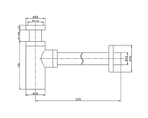 Сифон для раковины Raglo R600.20 Хром